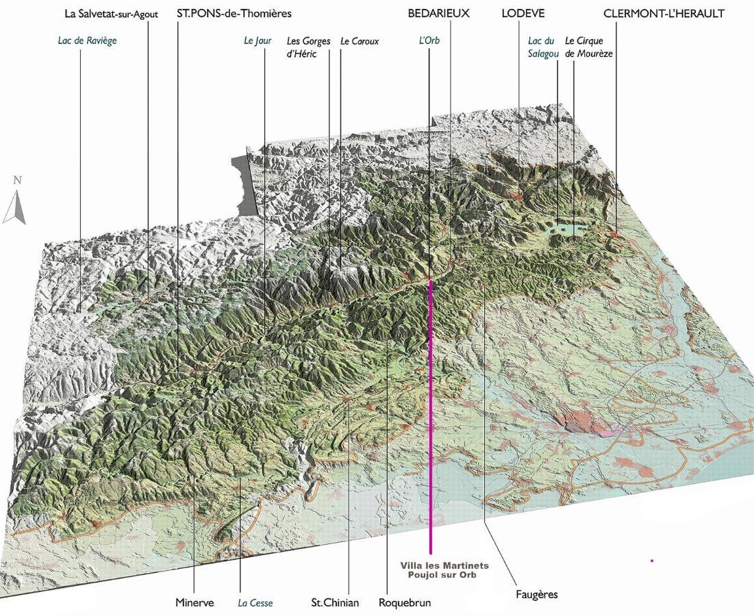 Villa Les Martinets-Piscine-Jacuzzi-Voie Verte-Gorges D'Heric-Massif Du Caroux Mons Olargues 34600 Le Poujol-sur-Orb מראה חיצוני תמונה